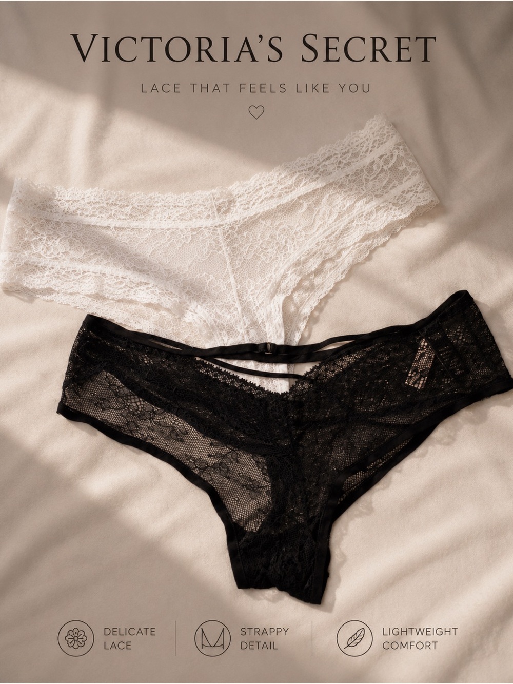 Two Victoria’s Secret Lace Panty M